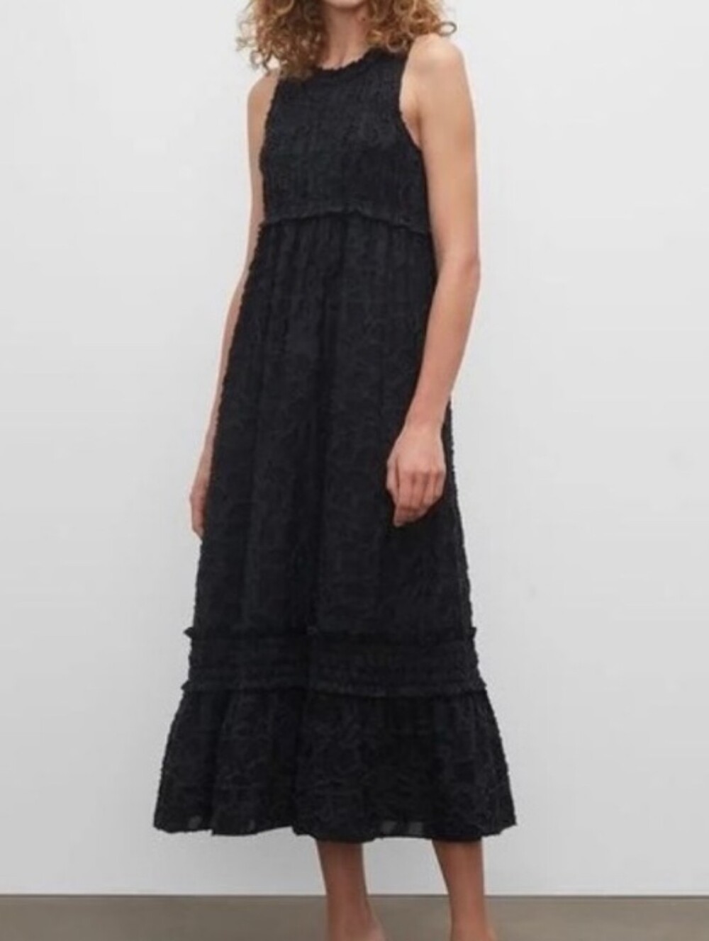 Textured Midi Dress